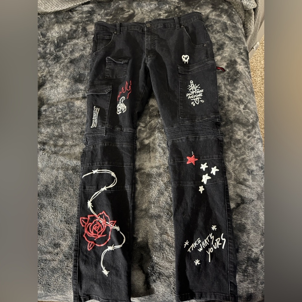 Reason Black Denim Pants